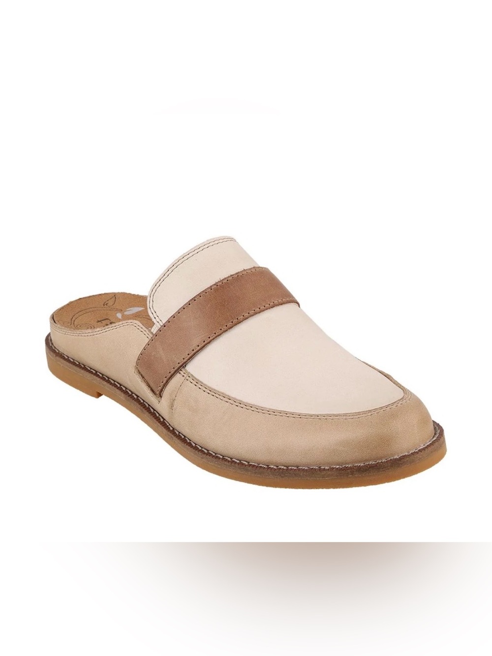 Taos Royal Stone Off Whilte Multi Women's Two-Tone Slip-On Mule Shoe